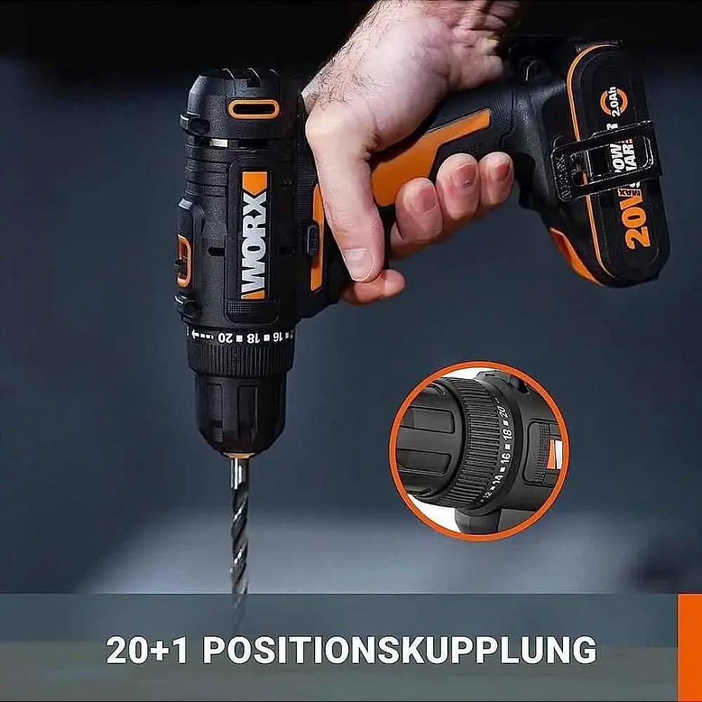 Parafusadeira e Furadeira a Bateria 20V WX101.9 WORX - 000765 - Imagem 2