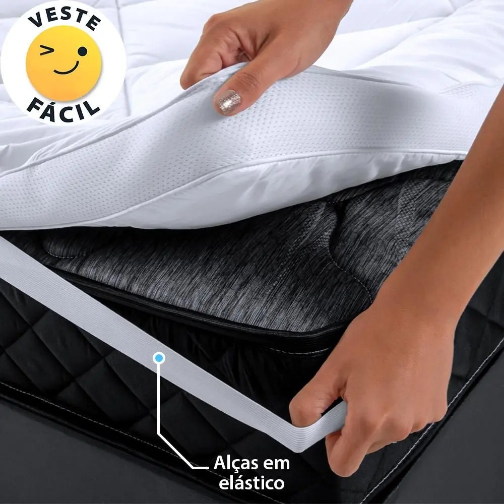 Pillow Top Casal Extra Macio Toque de Pluma em Fibra Siliconada 600g/m2 138x188cm BF Colchões - Imagem 2