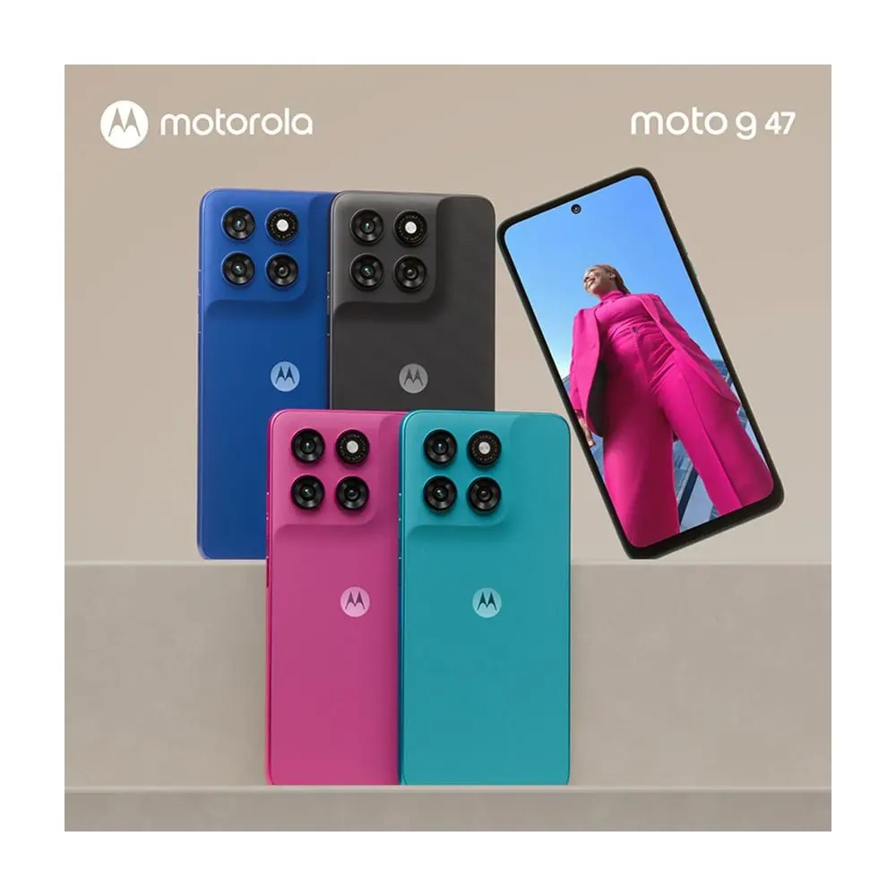 Smartphones Motorola Moto G47 5G 256GB, 12GB, 4GB RAM, 8GB RAM Boost, câmera 50 MP Sony LYTIA 600, Tela 6.7 FHD 120hz, NFC, IP64 - Imagem 2