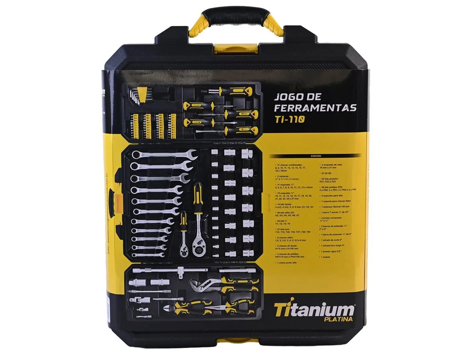 Kit Ferramentas Titanium Platina TI 110 Peças - Imagem 3
