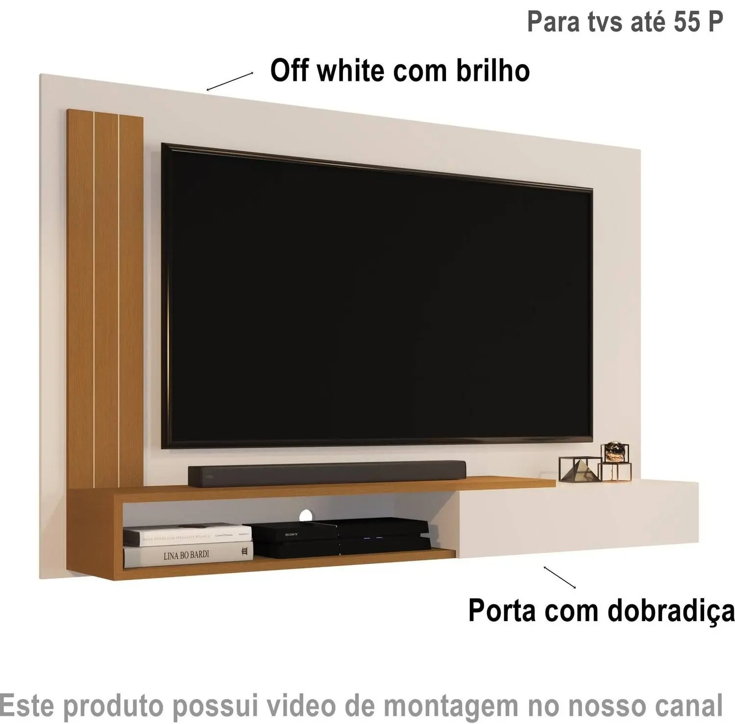 Painel Sala Quarto Luxo Para TV Até 50 Polegadas Match - Cores - Comprar Moveis de Casa - Comprar Móveis em Casa - Imagem 2