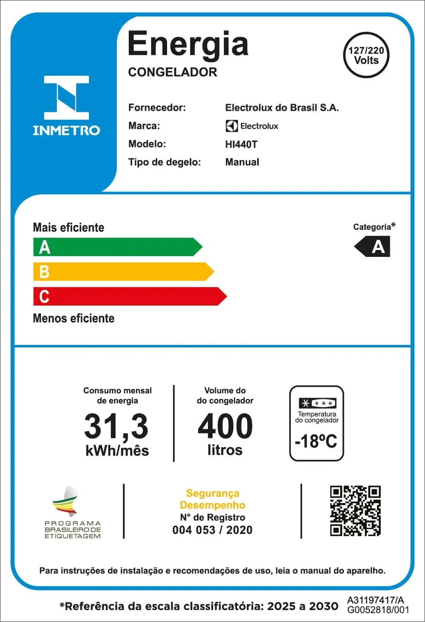 Freezer Horizontal Electrolux 400L SmartBivolt (HI440T) 110/220V - Imagem 5