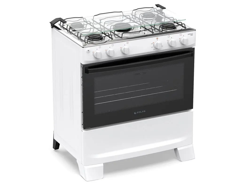 Fogão 5 Bocas Atlas Branco Mônaco Plus 110/220V - Imagem 4