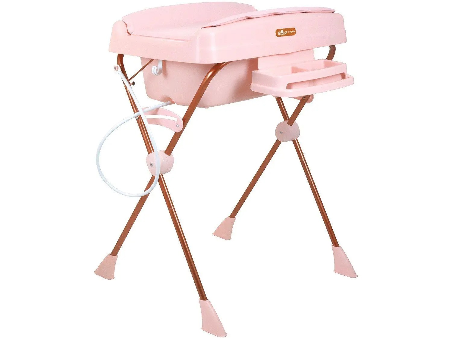 Banheira de Bebê Burigotto Millenia+ Mon Amour Trocador Rosa