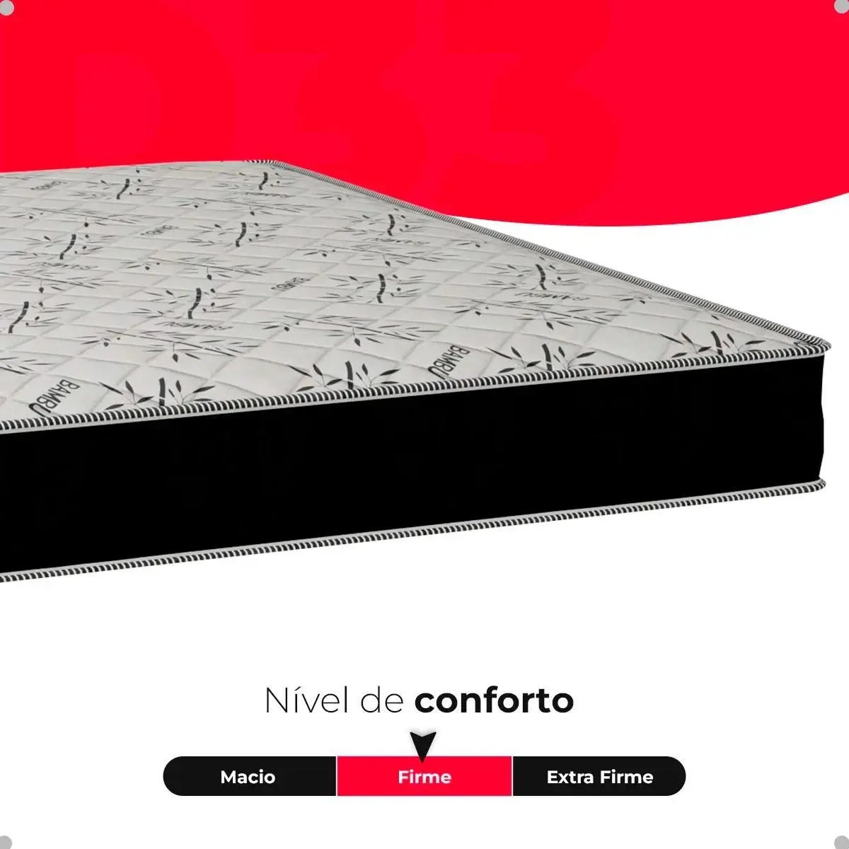 Cama Box Baú Viúva + Colchão D33 One Face - 61x128x188cm - Várias Cores - e-Shop Casa - Imagem 5