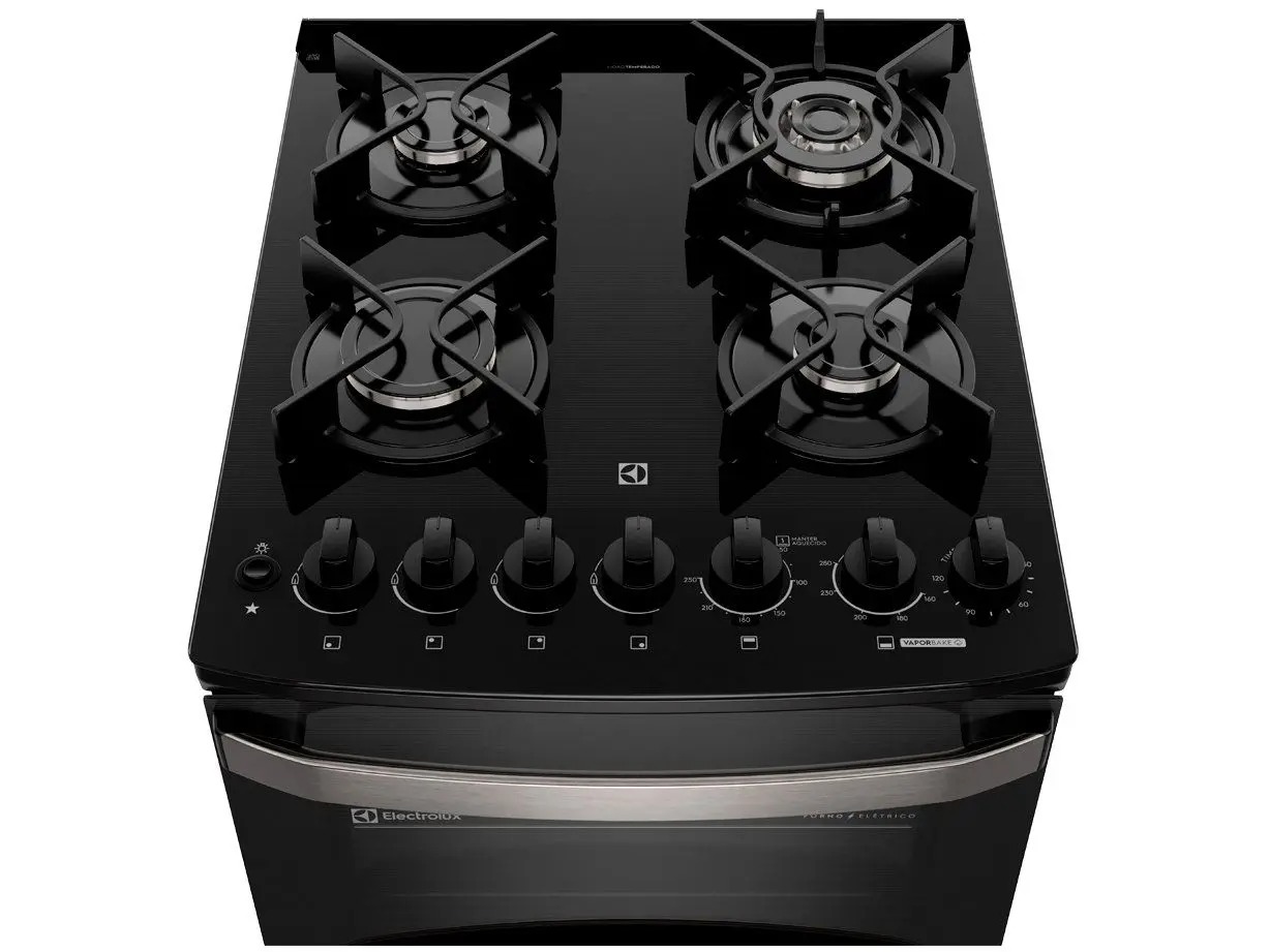 Fogão 4 Bocas Electrolux Preto Duplo Forno Experience FE4DB 110/220V - Imagem 4