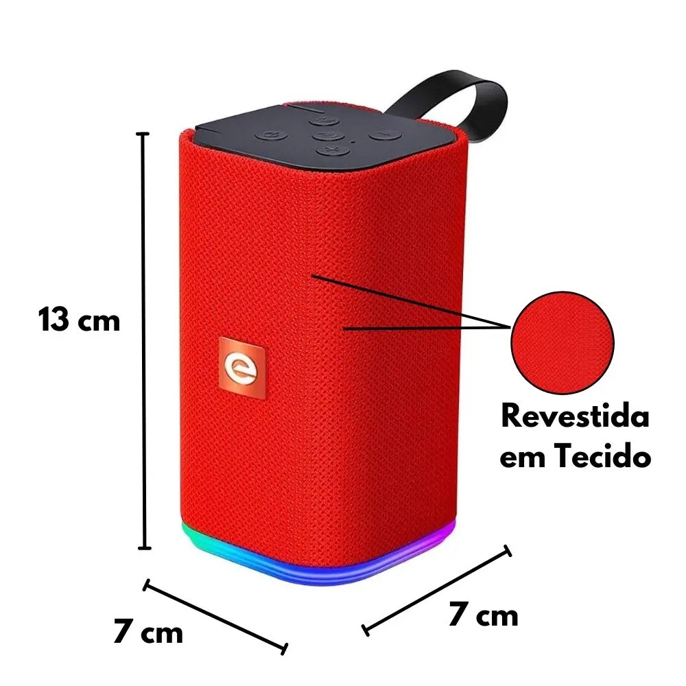 Caixinha de Som Soundbox Bluetooth Multimidia Portátil USB MicroSD Auxiliar Exbom CS-M31BTL 5W - Imagem 2
