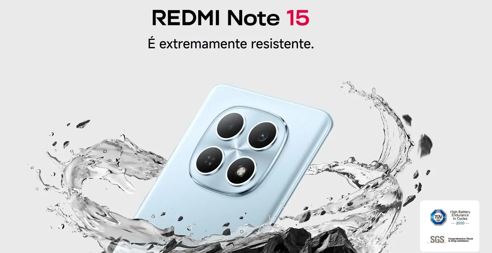 Smartphone Celular Xiaomi Redmi Note 15 256GB 8GB mais 8GB Lançamento 2026 Câmera 108MP 20MP AMOLED 120Hz FHD Plus Design Premium Água e Poeira - Imagem 3