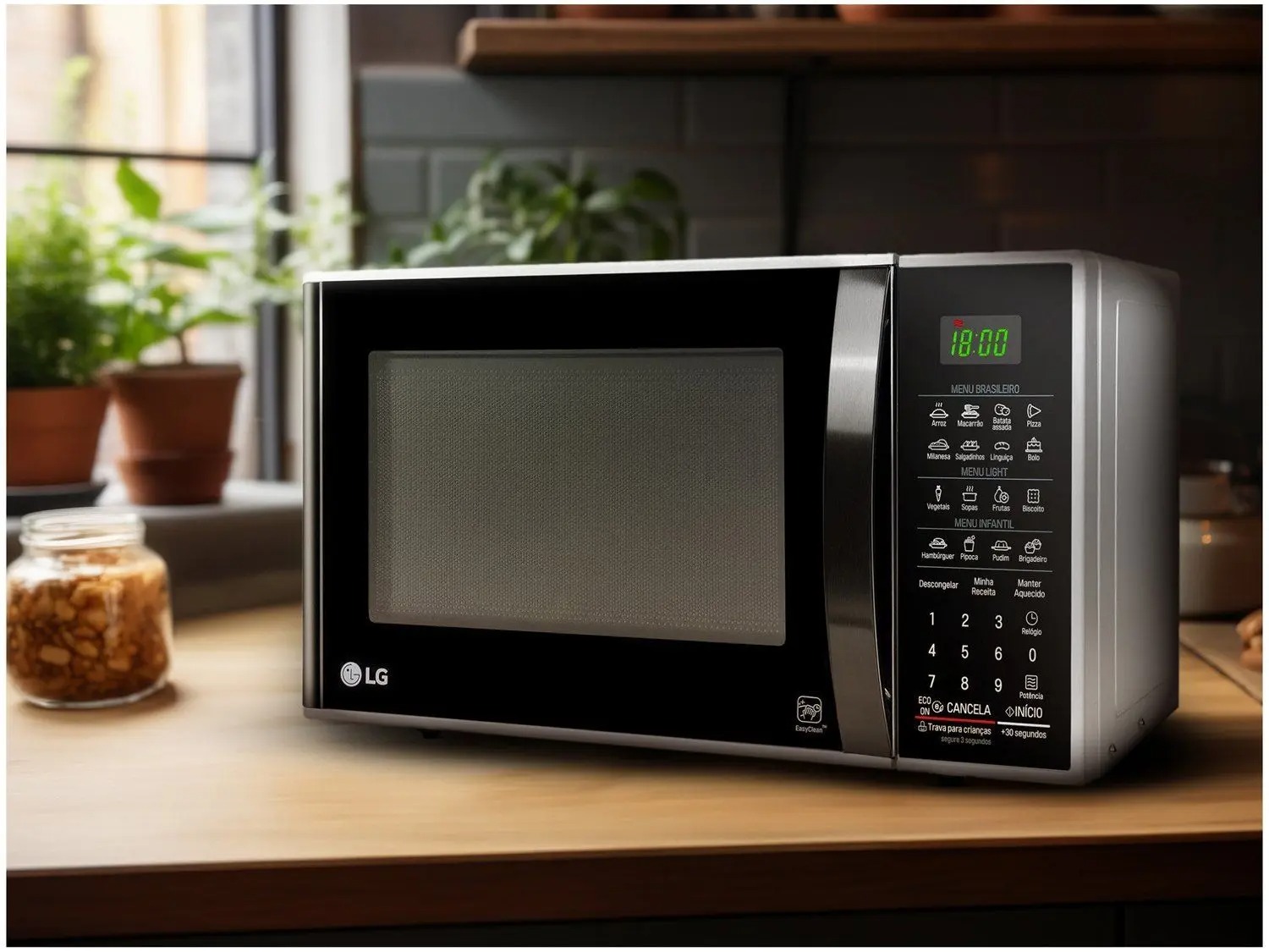 Micro-ondas LG 30L Solo MS3091BC Branco e Preto 110/220V - Imagem 8