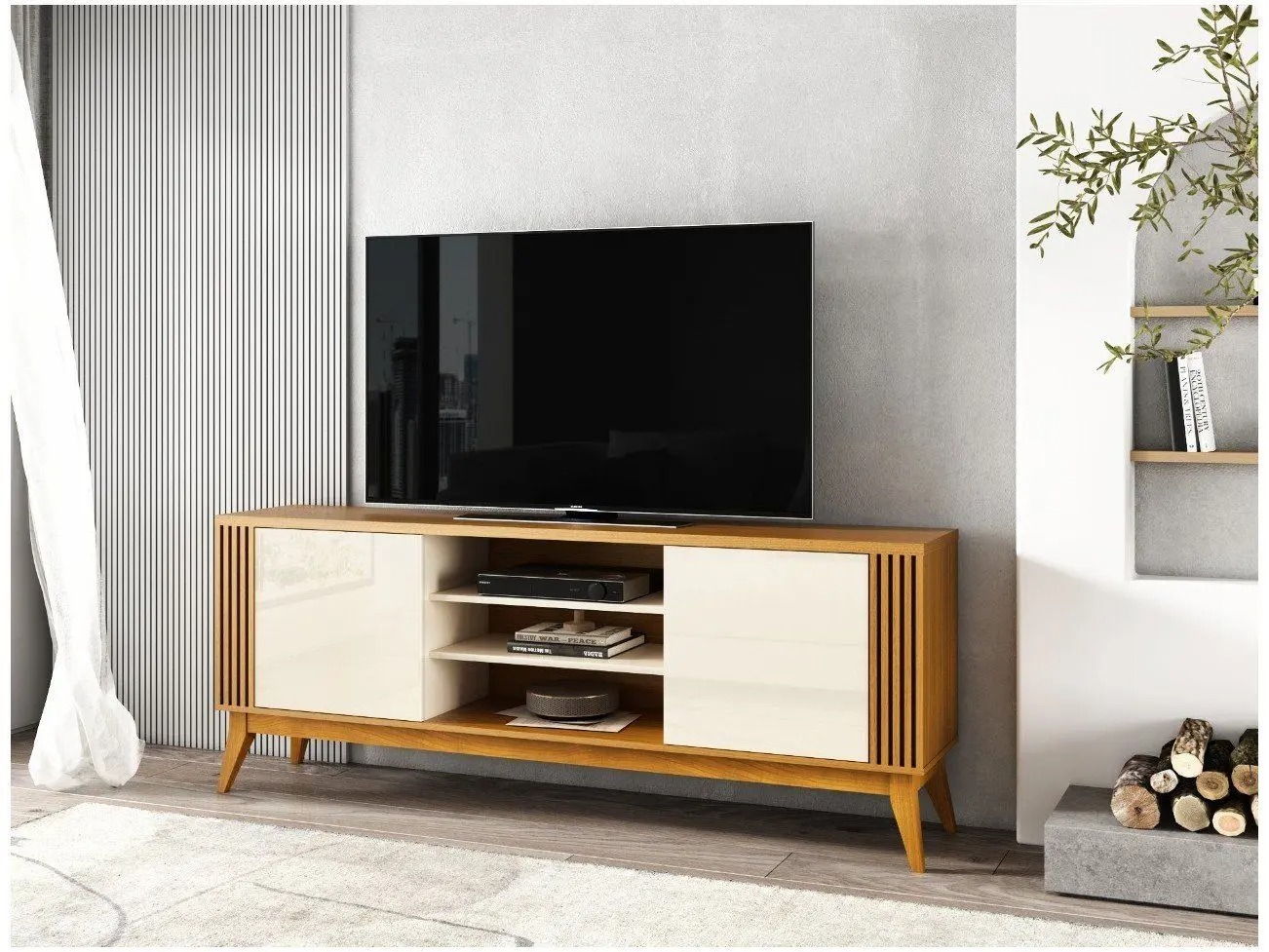 Rack para TV até 75” Bancada 2 Portas EDN Móveis - Legacy