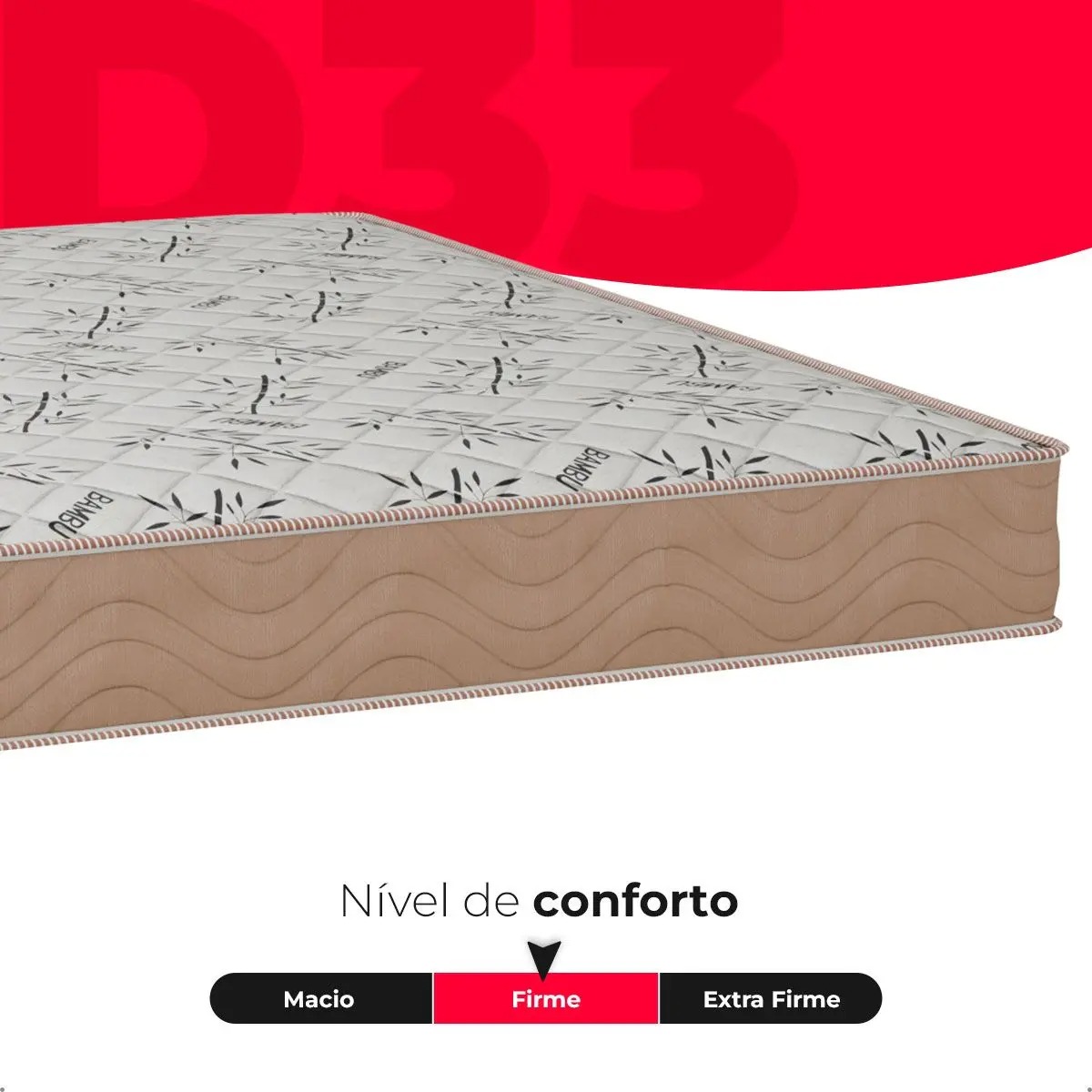 Cama Box Casal + Colchão D33 One Face - 56x138x188cm - Suede Bege - e-Shop Casa - Imagem 6