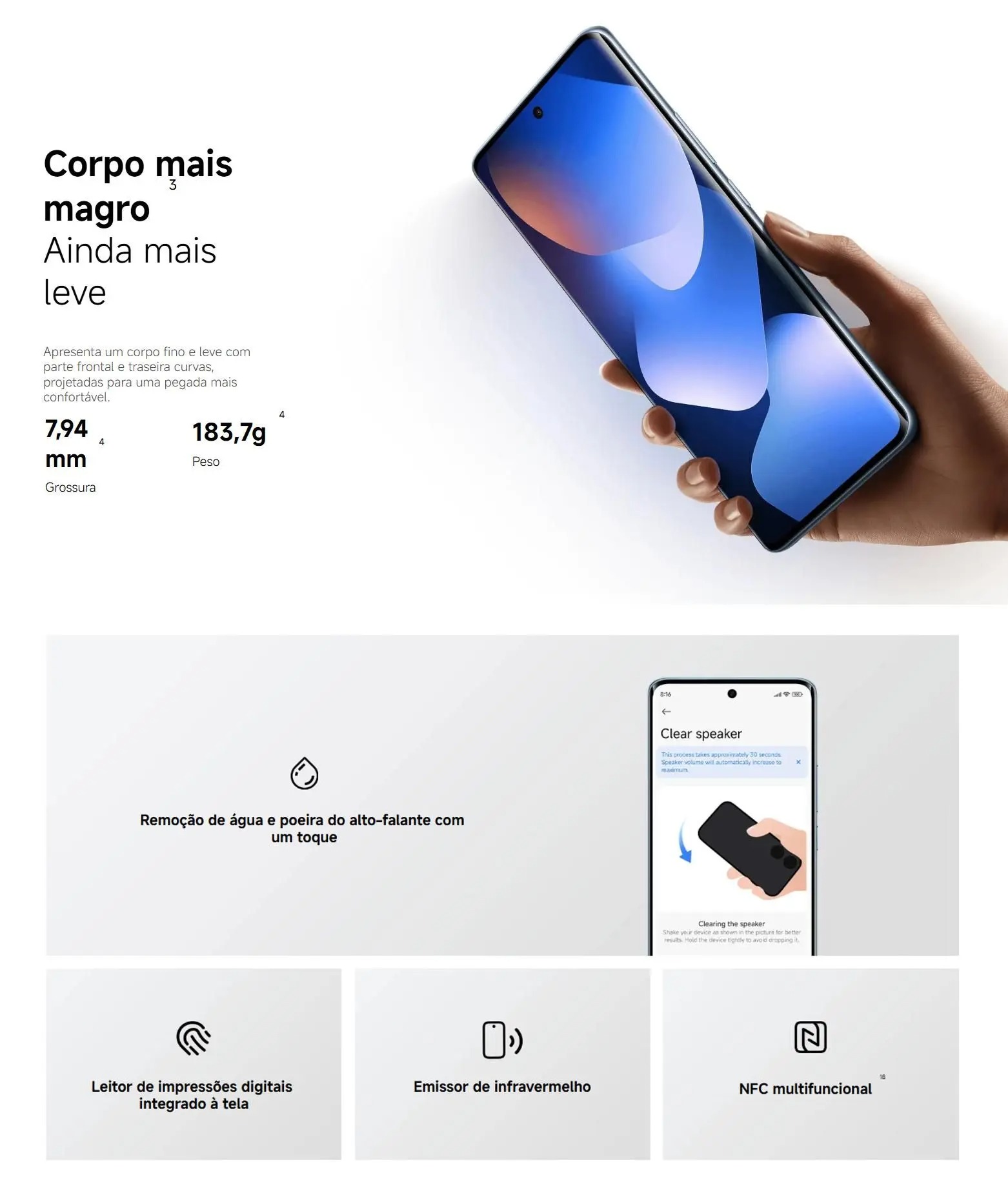 Smartphone Celular Xiaomi Redmi Note 15 256GB 8GB mais 8GB Lançamento 2026 Câmera 108MP 20MP AMOLED 120Hz FHD Plus Design Premium Água e Poeira - Imagem 4