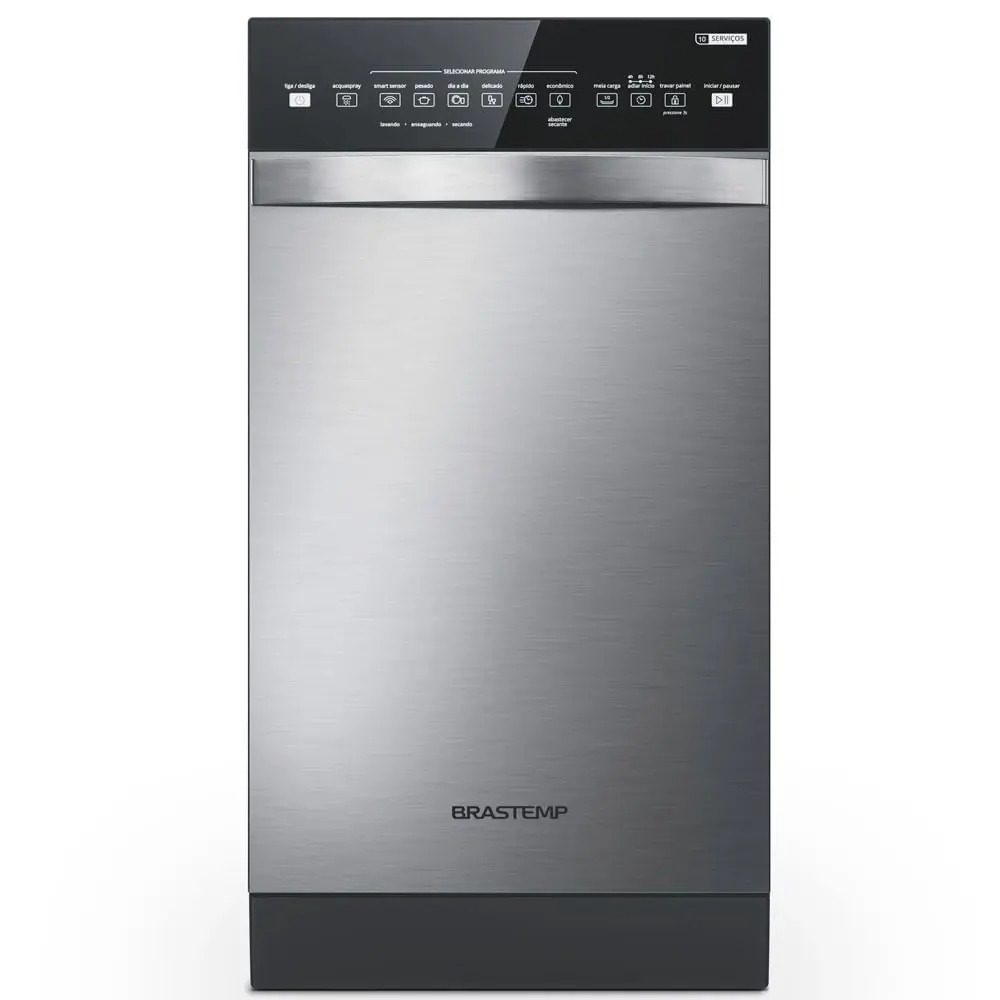Lava-Louças 10 Serviços Brastemp Cor Inox com Ciclo Pesado - BLF10BR 110/220V