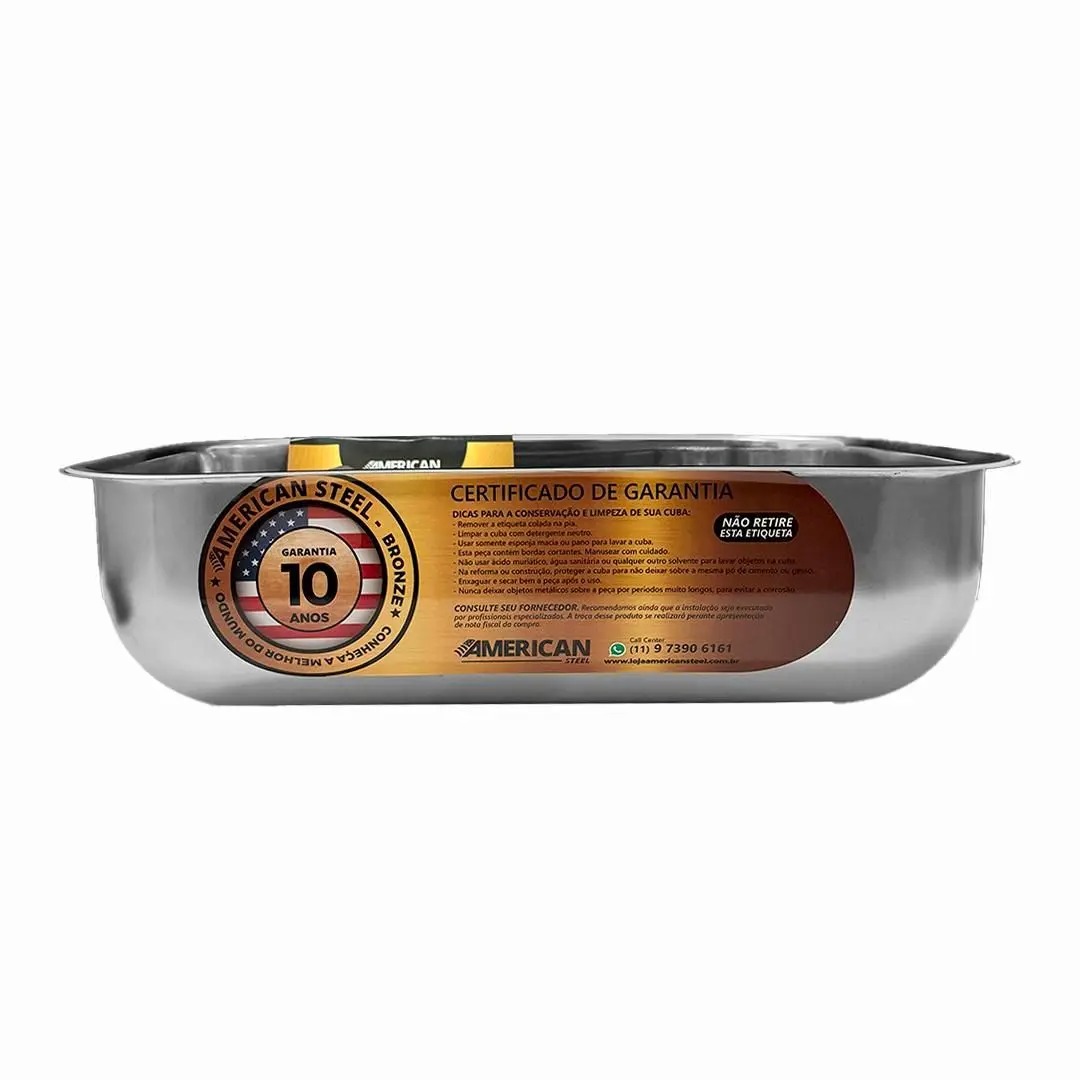 Cuba Pia Numero 1 Cozinha Inox AS 47x30x14 AS - Imagem 3