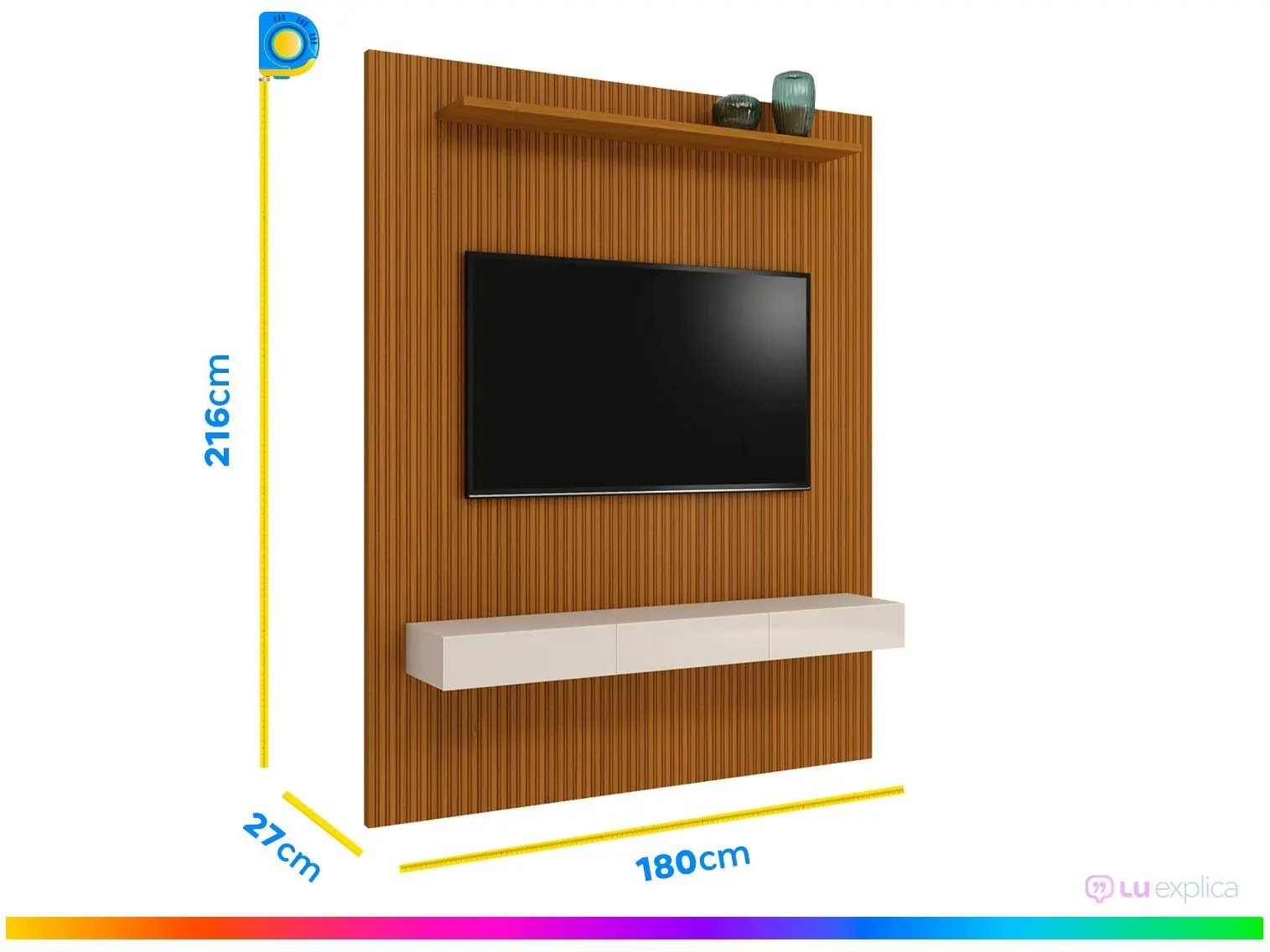 Painel para TV até 75” EDN Móveis Turi - Imagem 4