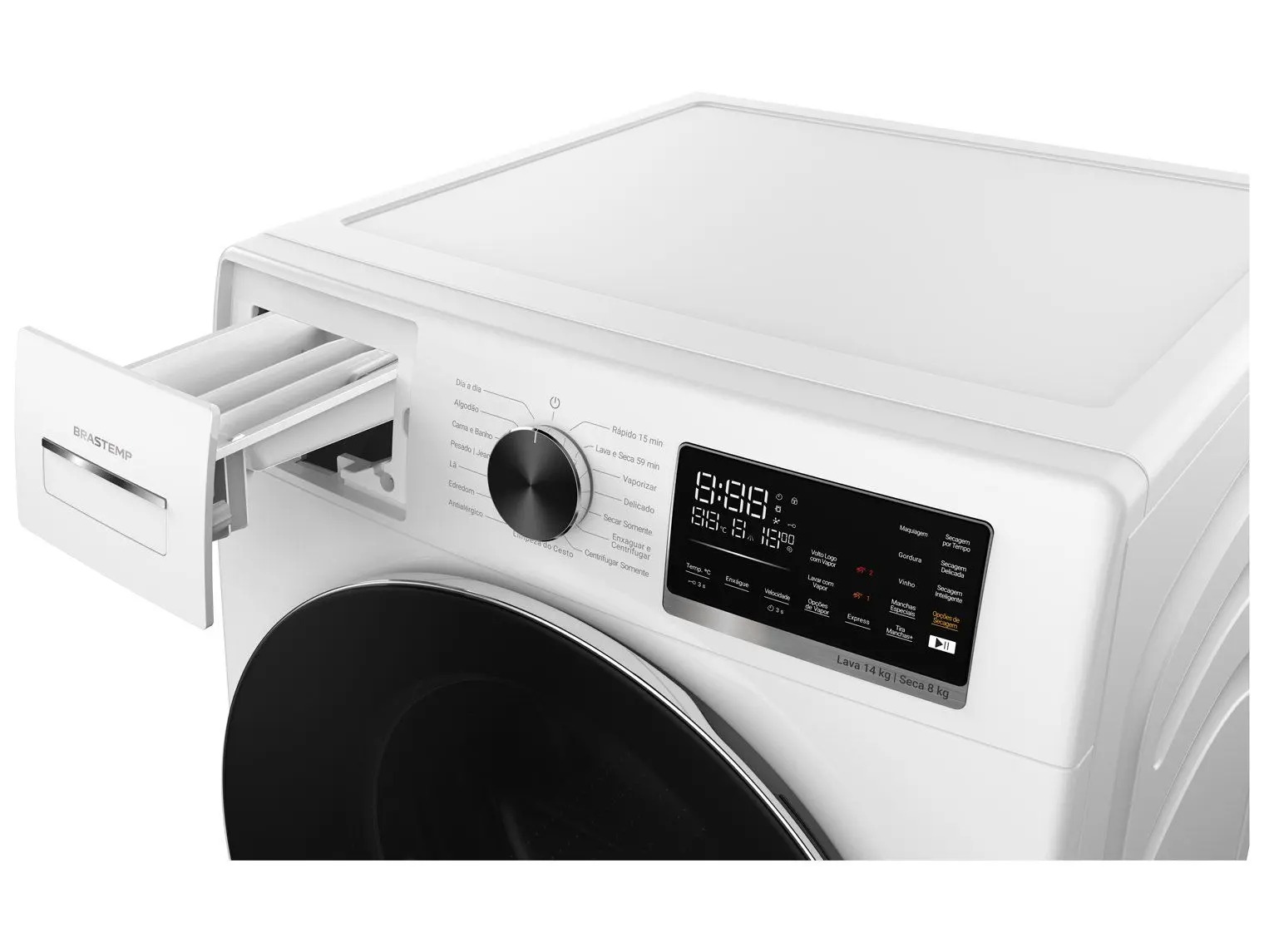 Lava e Seca Brastemp 14kg BNO14AB Água Quente e Fria Branca 110/220V - Imagem 6