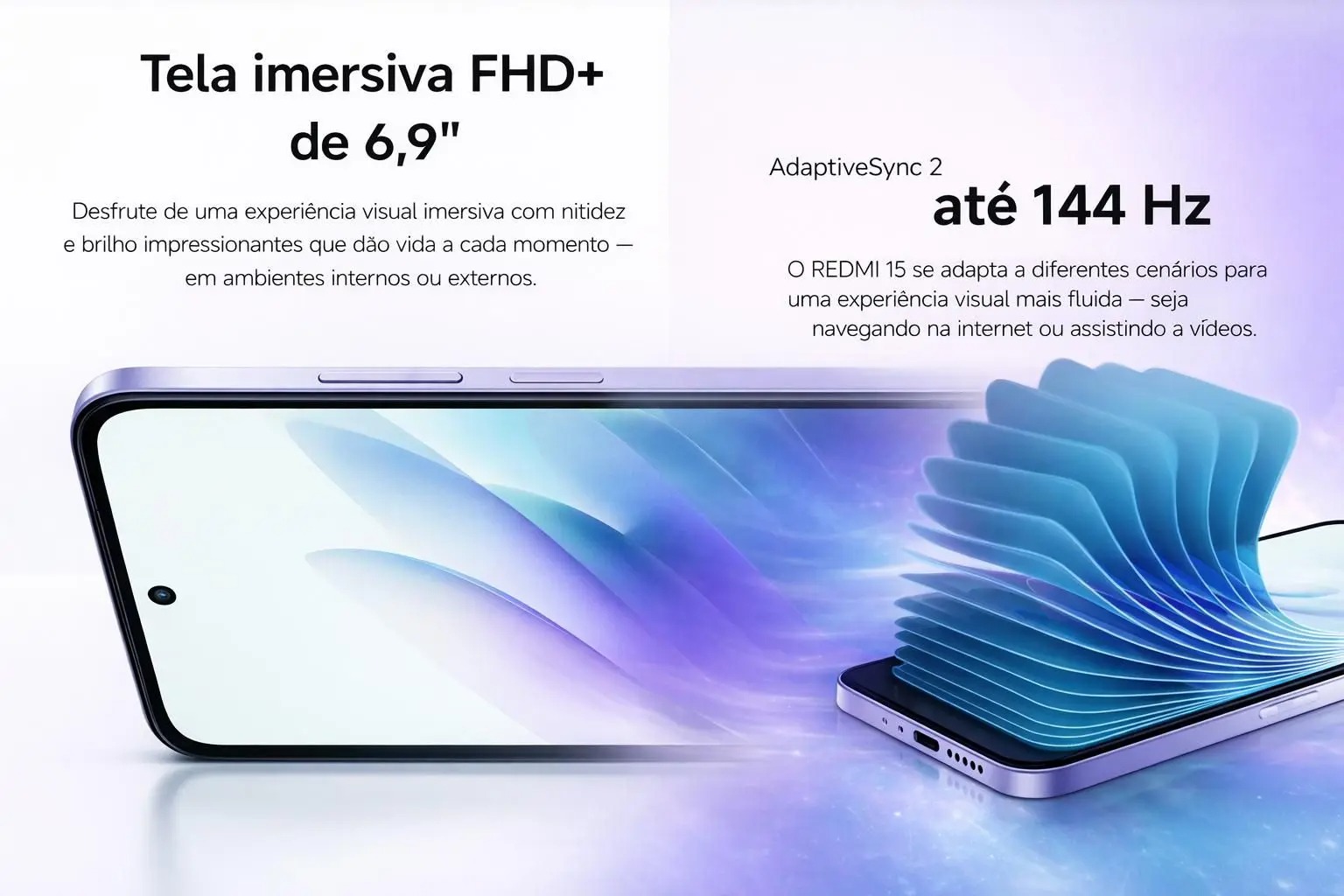 Xiaomi Redmi 15 256GB 8GB Tela 144Hz 50MP Câmera 50 Mp Bateria 7000mAh 33W Smartphone Top Celular Custo benefício - Imagem 5