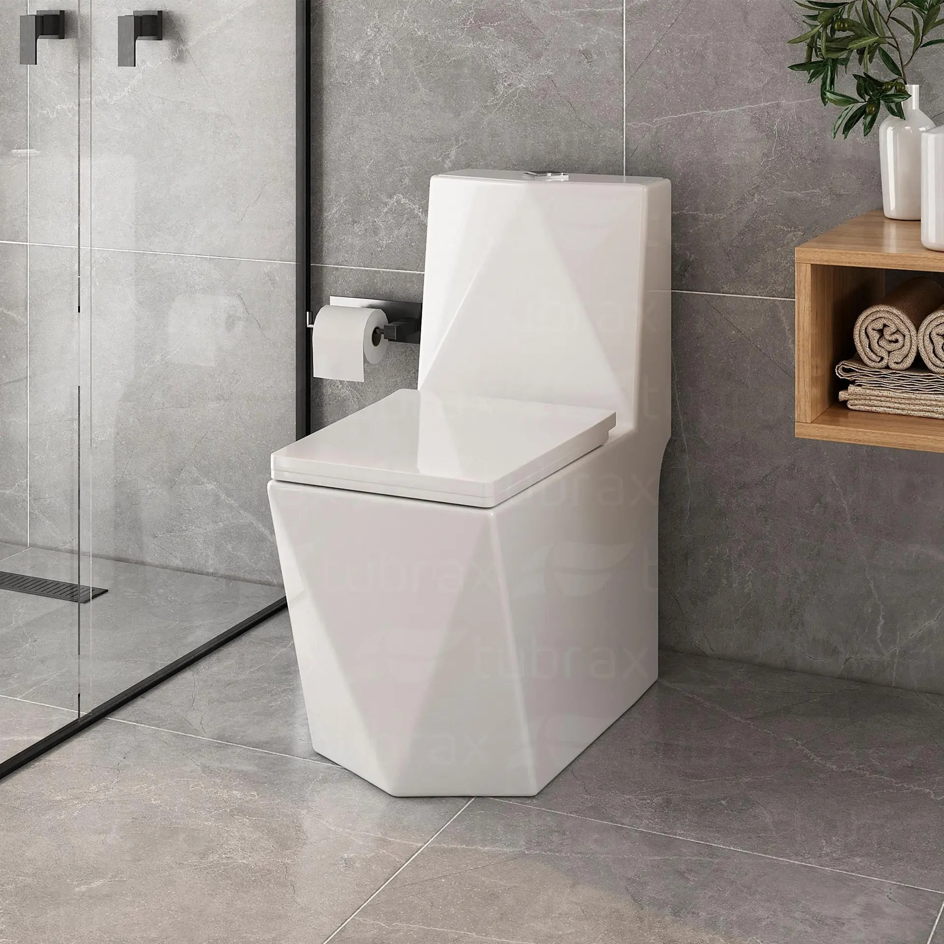 Vaso Sanitário Monobloco Completo - Caixa Acoplada Privada modelo Diamante Tubrax