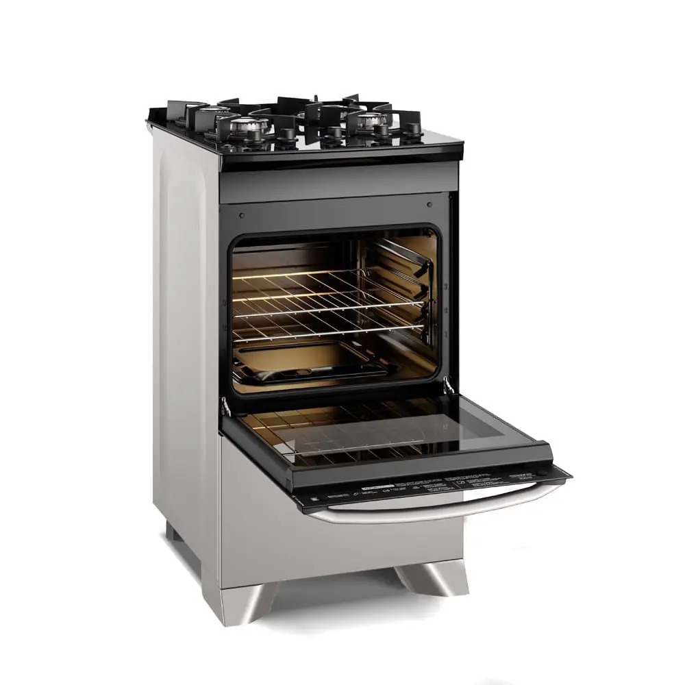Fogão 4 bocas Electrolux Cinza Efficient Mesa Vidro, Tripla Chama e PerfectCook (FE4GG) 110/220V - Imagem 3