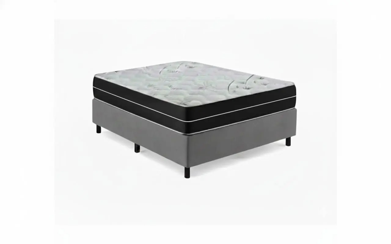 Cama Box Casal + Colchão Top Line Mola Bonnel Serra Negra 60x138x188