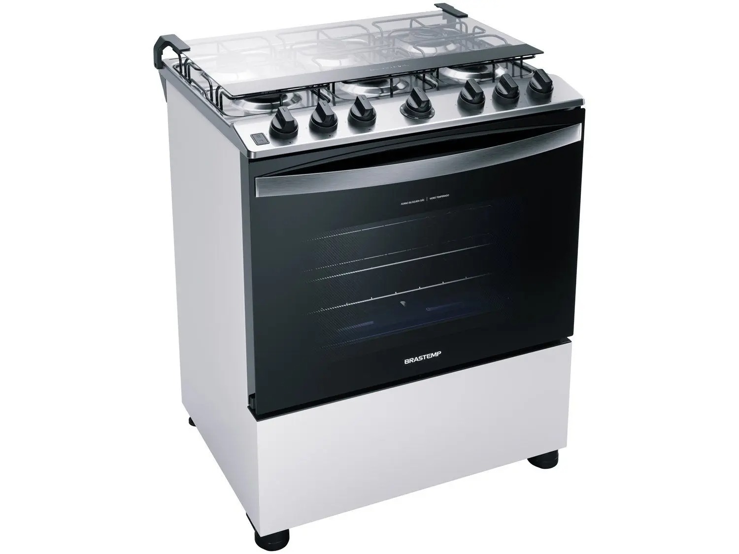 Fogão Brastemp 6 Bocas Branco Com Botões Removíveis E Exclusivo Aro Protetor - BFS6NCB 110/220V - Imagem 2