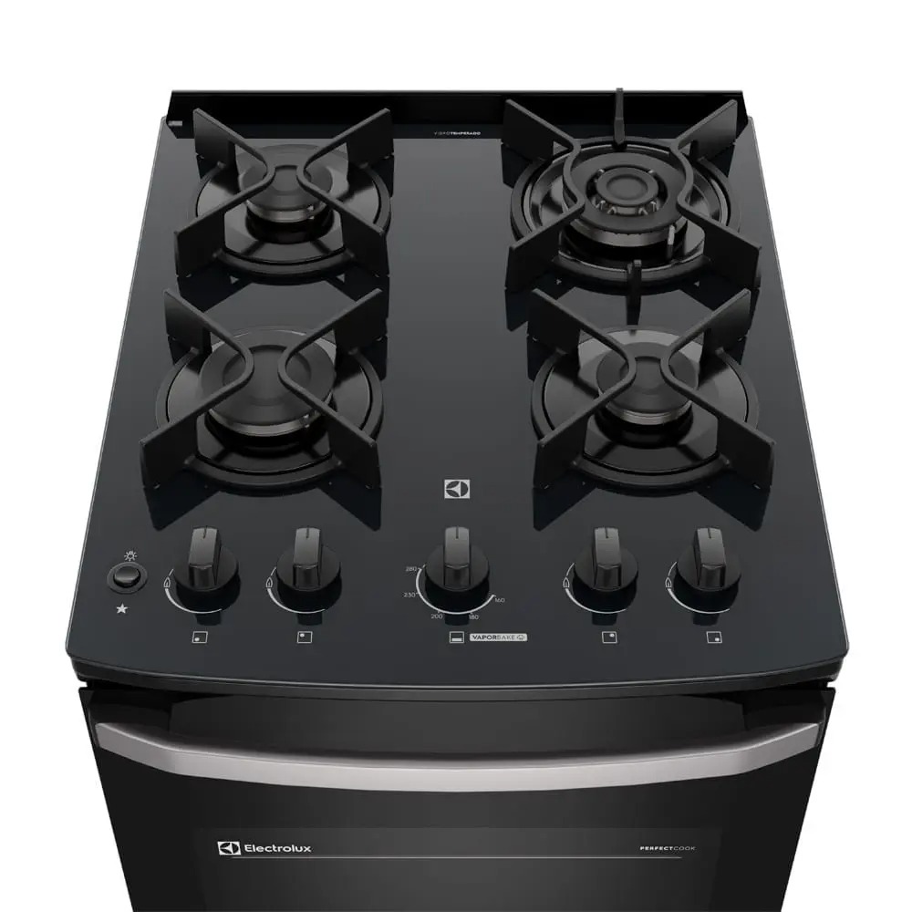 Fogão 4 bocas Electrolux Cinza Efficient Mesa Vidro, Tripla Chama e PerfectCook (FE4GG) 110/220V - Imagem 4