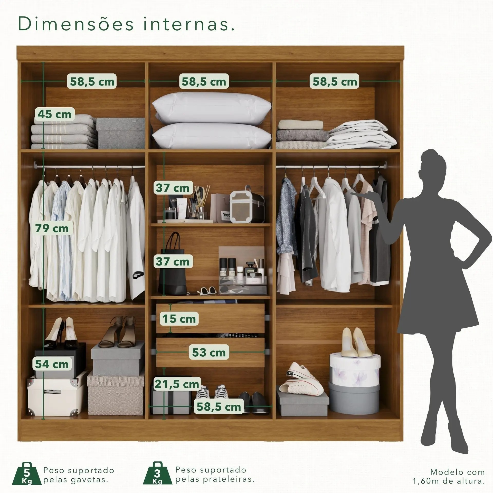 Guarda-Roupa Casal 6 Portas 2 Gavetas França Cinamomo - Espresso Móveis - Imagem 2