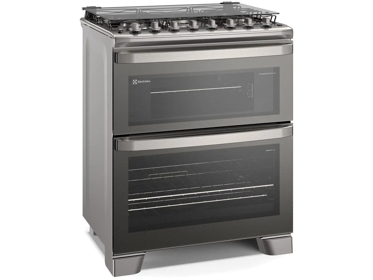Fogão 5 bocas Electrolux Cinza Experience com Duplo Forno, PerfectCook360 e Vapor Bake (FE5DC) 110/220V - Imagem 2