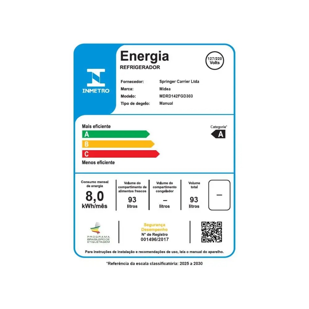 Frigobar 93 Litros Black Edition Inverter Bivolt Midea - Imagem 4