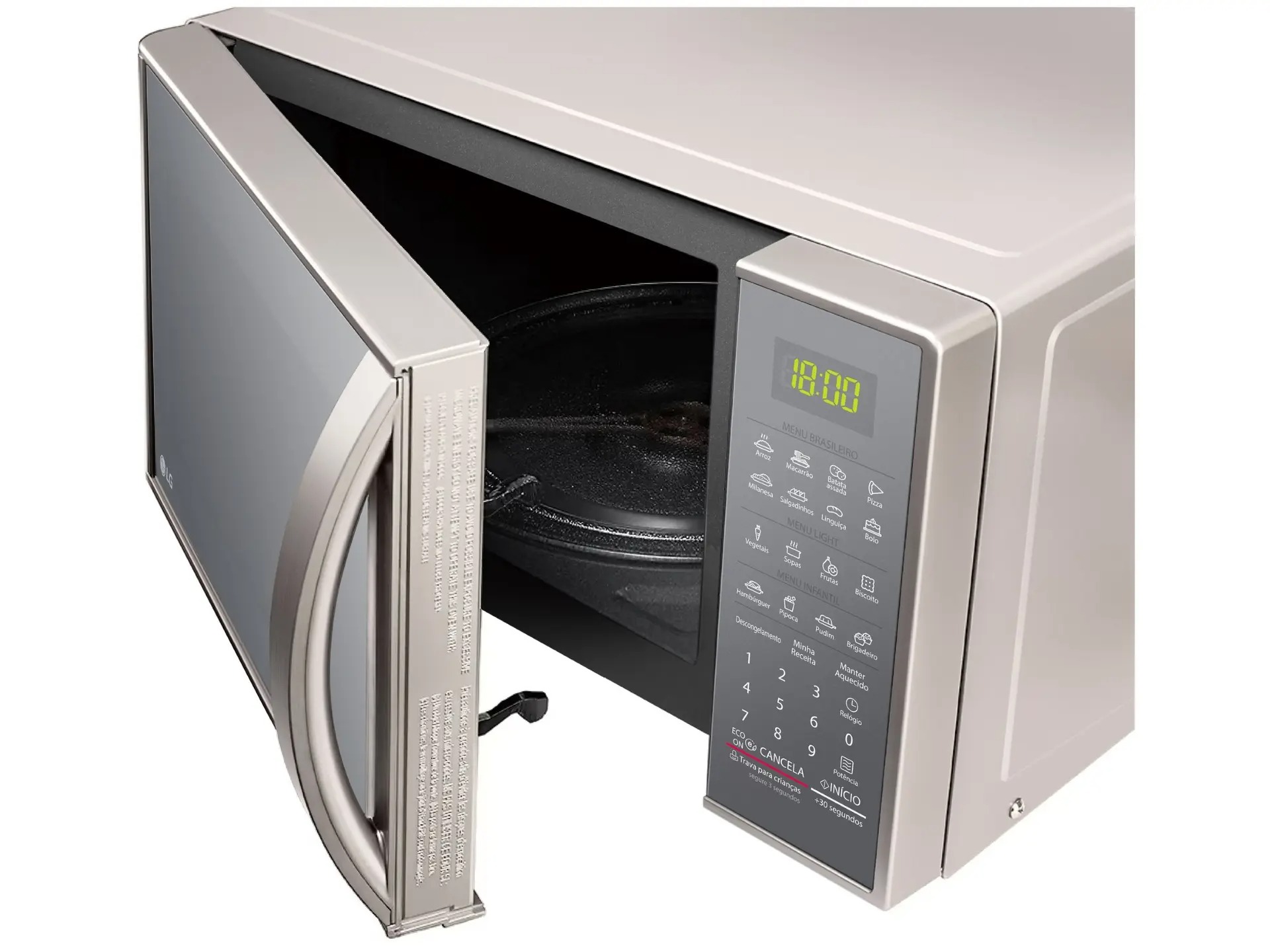 Micro-ondas LG 30 litros Prata Limpa Fácil (MS3043BRA) 110/220V - Imagem 4