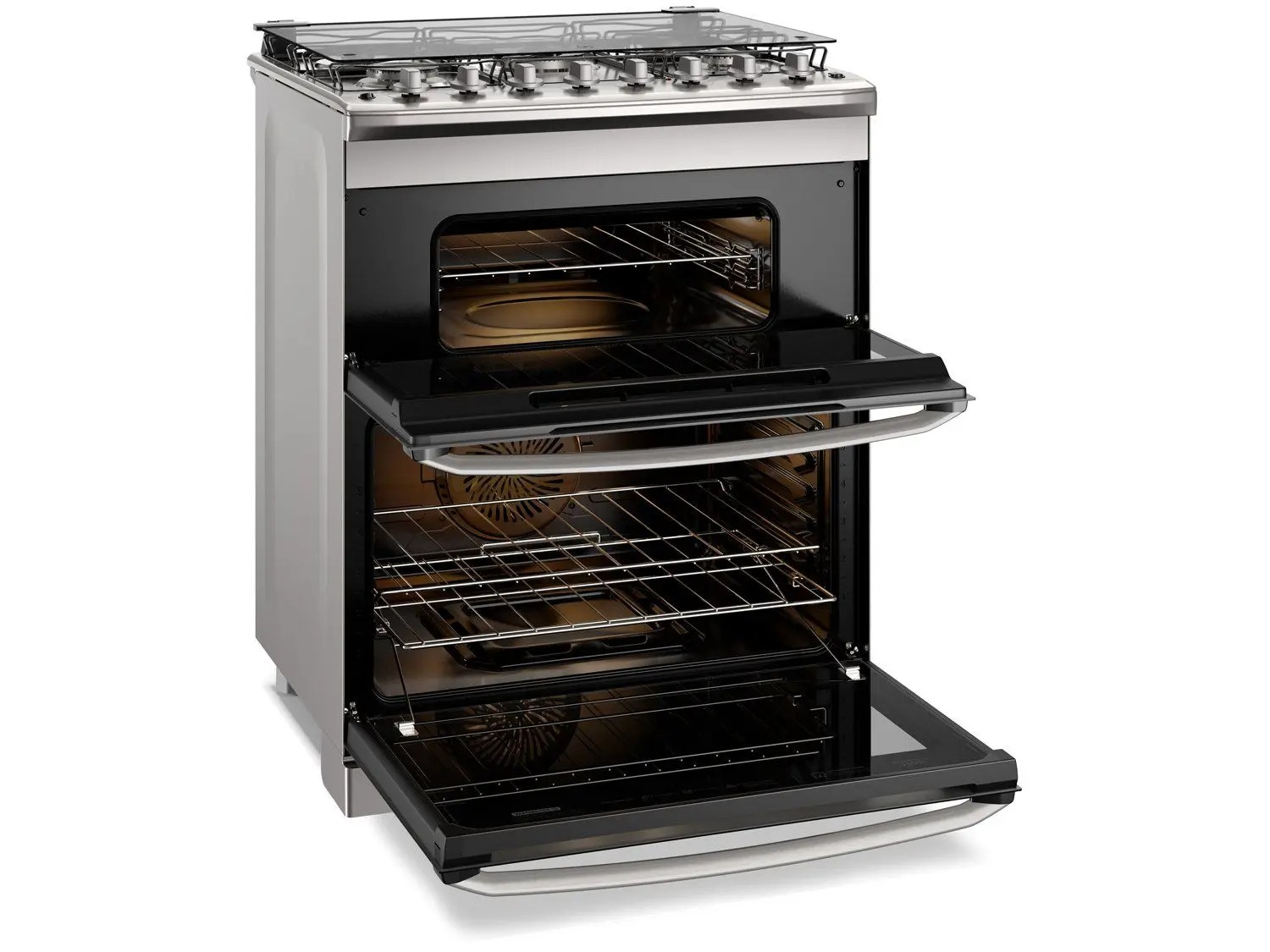 Fogão 5 bocas Electrolux Cinza Experience com Duplo Forno, PerfectCook360 e Vapor Bake (FE5DC) 110/220V - Imagem 3