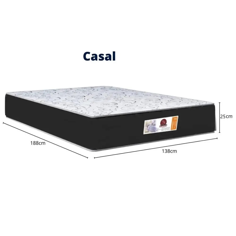 Cama Box Casal + Colchão Top Line Mola Bonnel Serra Negra 60x138x188 - Imagem 5