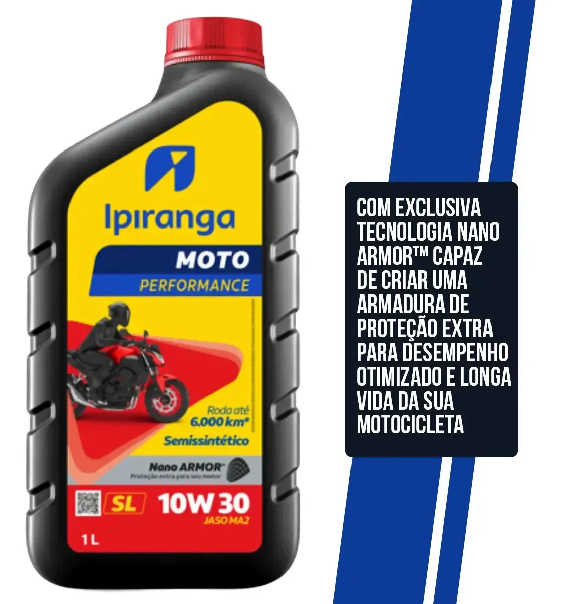Óleo Performance 10w30 API SL JASO MA2 Ipiranga 1L - Imagem 3